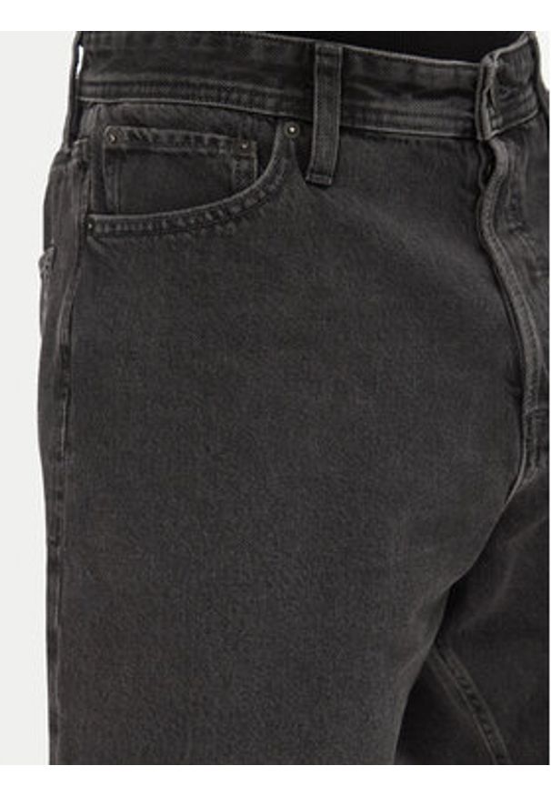 Jack & Jones - Jack&Jones Szorty jeansowe Alex 12269532 Czarny Baggy Fit. Kolor: czarny. Materiał: bawełna