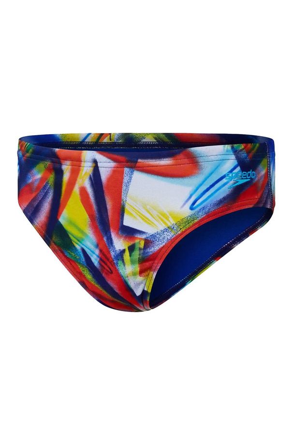 Chłopięce Slipy Speedo 6,5 Cm Digital Allover – Czarno-Czerwone – Rozmiar 15-16. Kolor: czarny