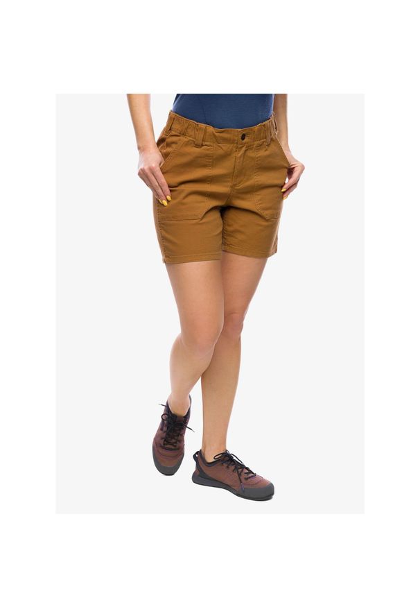 Spodenki turystyczne damskie Carhartt Relaxed Fit Canvas Work Short. Kolor: brązowy