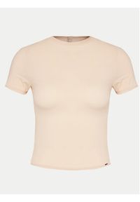 Dorina T-Shirt Noa FXTO0015MI116 Beżowy Slim Fit. Kolor: beżowy. Materiał: syntetyk #3