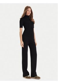 Vero Moda Spodnie dzianinowe Gold Art 10332174 Czarny Loose Fit. Kolor: czarny. Materiał: syntetyk