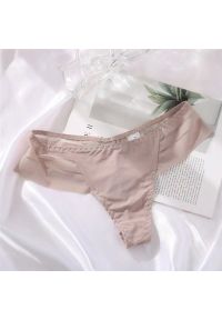 Intica - Majtki z siateczką geometryczną dla codziennej elegancji Alline. Kolor: brązowy. Materiał: materiał. Wzór: geometria