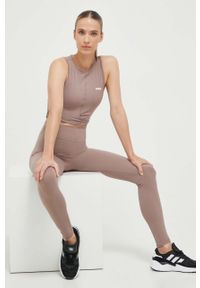 Guess top damski kolor brązowy. Kolor: brązowy. Materiał: dzianina. Styl: klasyczny #5