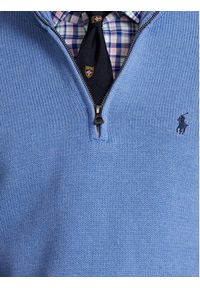 Polo Ralph Lauren Sweter 710859939005 Niebieski Regular Fit. Typ kołnierza: polo. Kolor: niebieski. Materiał: bawełna #3