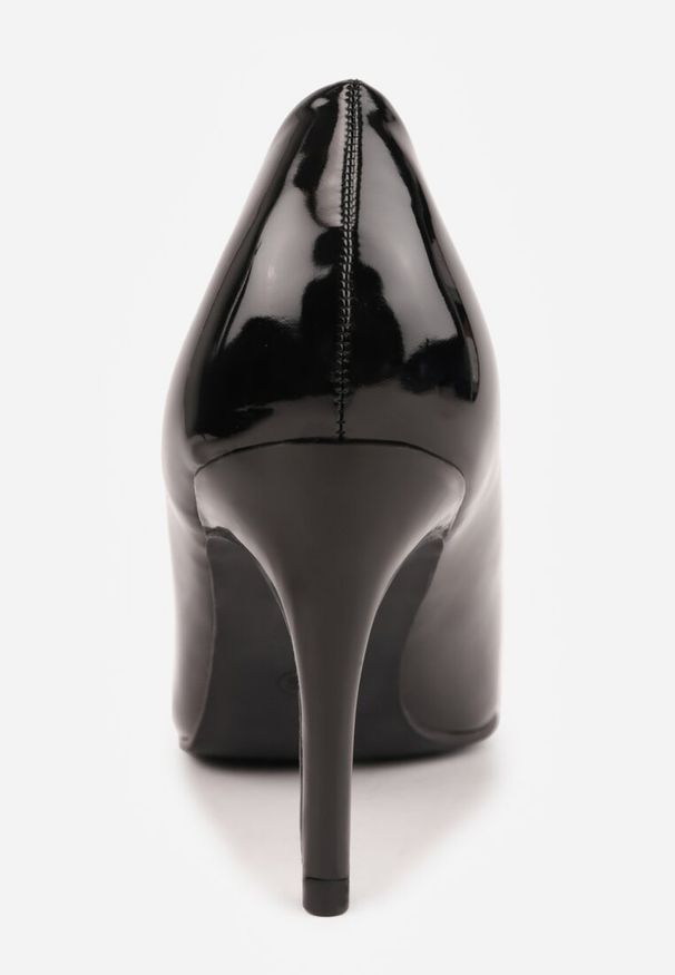 Renee - Czarne Czółenka na Szpilce w Klasycznym Stylu Naolita. Kolor: czarny. Wzór: gładki, aplikacja. Obcas: na szpilce. Styl: klasyczny