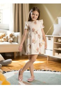 Sinsay - Mini sukienka we wzory - kremowy. Kolor: kremowy. Długość: mini