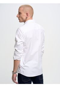 Big-Star - Koszula męska z tkaniny typu oxford biała Trixi 100. Okazja: do pracy. Kolor: biały. Materiał: tkanina. Styl: klasyczny #3