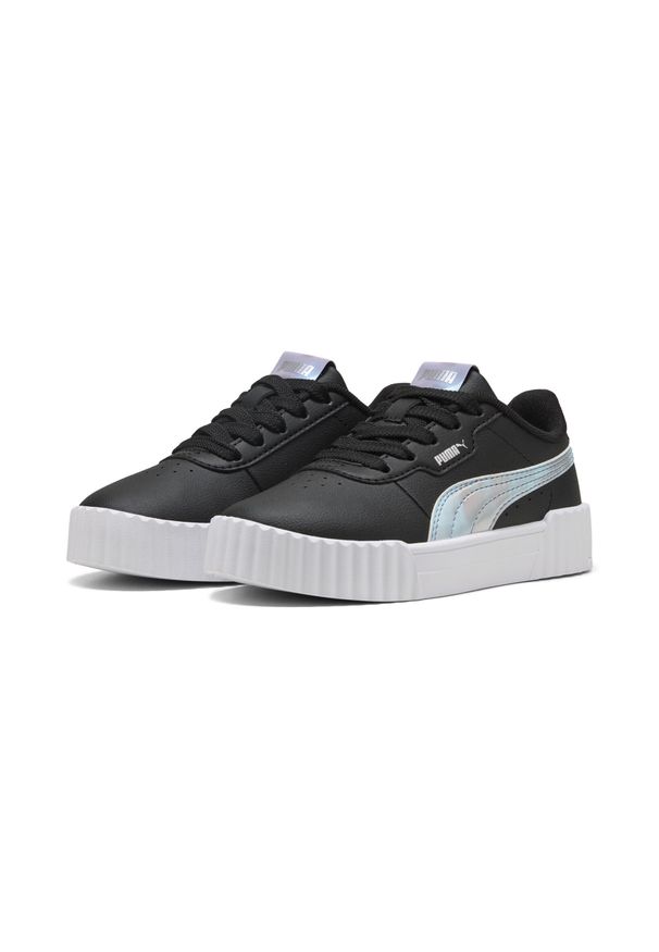 Puma - Dziecięce sneakersy Carina 3.0 Space Belle PUMA Black Cool Blue. Kolor: czarny, niebieski, wielokolorowy. Sport: turystyka piesza, tenis