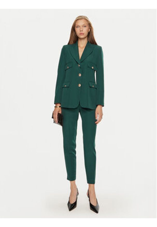 Maryley Spodnie materiałowe 24IB52Z/M19/43GU Zielony Regular Fit. Kolor: zielony. Materiał: syntetyk