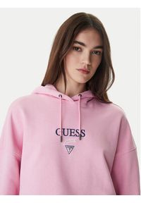 Guess Jeans Bluza W6RQ00 K68I4 Różowy Relaxed Fit. Kolor: różowy. Materiał: bawełna #4