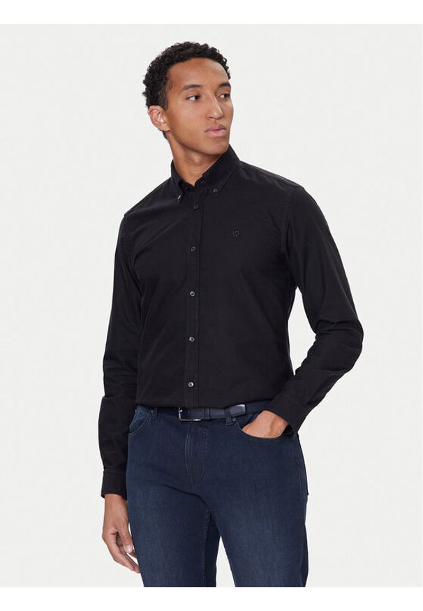 BOSS Koszula H-Roan 50544917 Czarny Slim Fit. Kolor: czarny. Materiał: bawełna