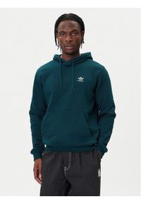 Adidas - adidas Bluza Trefoil Essentials JZ3589 Zielony Regular Fit. Kolor: zielony. Materiał: bawełna