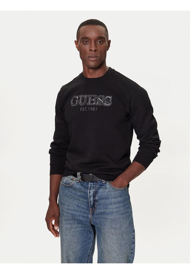 Guess Bluza M5BQ08 K9Z21 Czarny Regular Fit. Kolor: czarny. Materiał: syntetyk