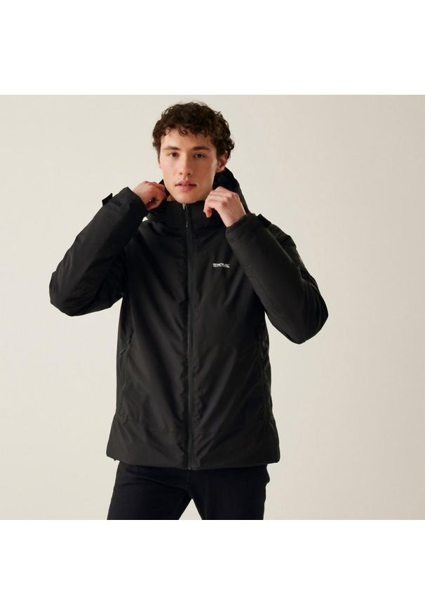 Kurtka wodoodporna Regatta Frelton. Kolor: czarny. Sport: outdoor, turystyka piesza