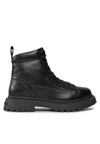 Tommy Jeans Trzewiki Tjm Lace Up Boot EM0EM01363 Czarny. Kolor: czarny. Materiał: skóra