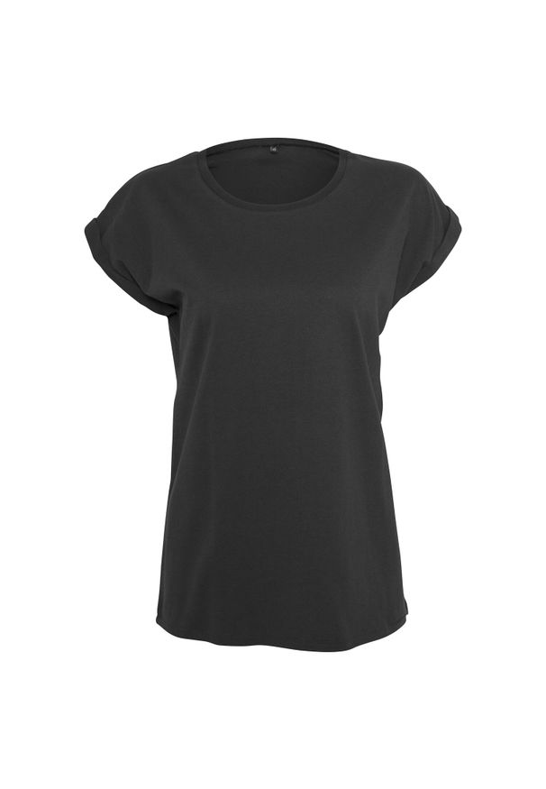 BUILD YOUR BRAND - T-shirt Damski Slim Basic. Kolor: czarny