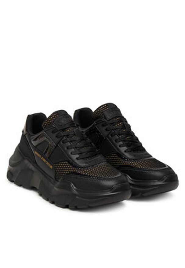 Versace Jeans Couture Sneakersy 79VA3SC4 ZSC79 899 Czarny. Kolor: czarny. Materiał: skóra