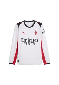 Puma - Męska koszulka wyjazdowa z długim rękawem AC Milan 25/26 PUMA. Kolor: biały, czerwony, wielokolorowy. Długość rękawa: długi rękaw. Długość: długie