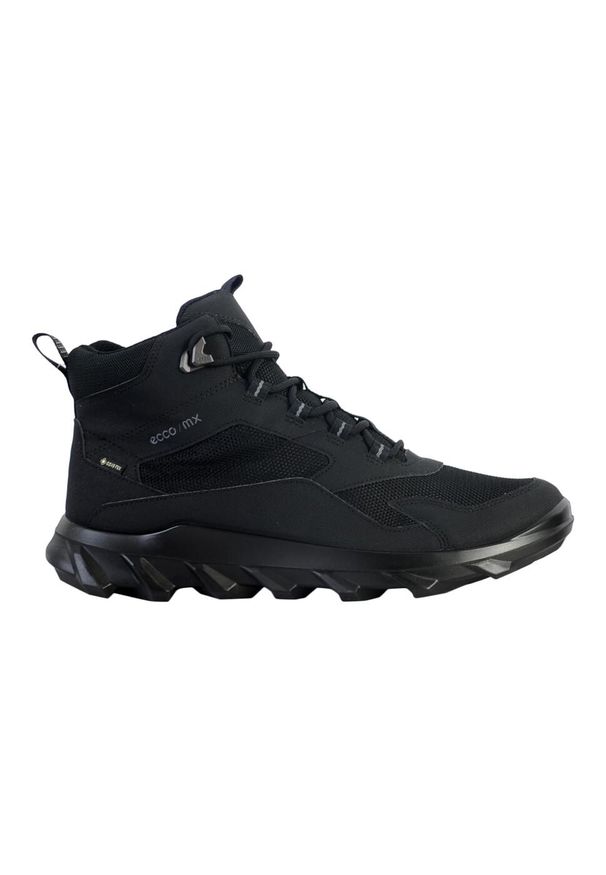 ecco - Buty do chodzenia męskie Ecco Mx Mid Gtx. Kolor: czarny. Materiał: skóra. Szerokość cholewki: normalna. Sport: turystyka piesza
