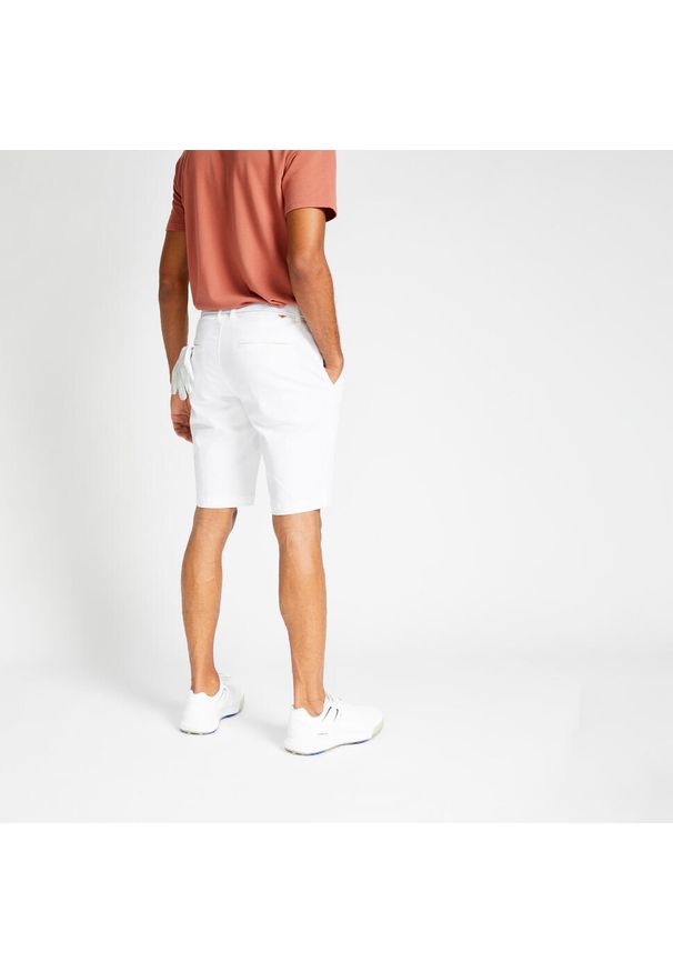 INESIS - Spodenki do golfa chino męskie Inesis MW500. Kolor: biały. Materiał: materiał, elastan, poliester, bawełna. Sport: golf