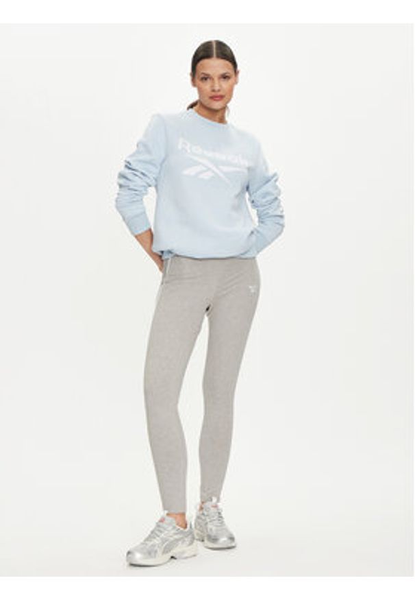 Reebok Bluza Fleece Crew 100037628 Niebieski Regular Fit. Kolor: niebieski. Materiał: bawełna