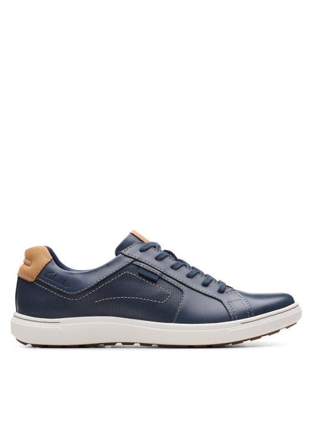 Clarks Sneakersy Mapstone Lace 26176887 Granatowy. Kolor: niebieski. Materiał: skóra