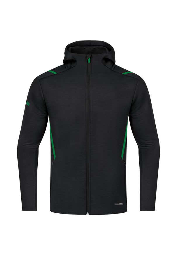 Bluza dresowa z kapturem Jako Challenge. Typ kołnierza: kaptur. Kolor: wielokolorowy, czarny, zielony. Materiał: dresówka. Styl: sportowy