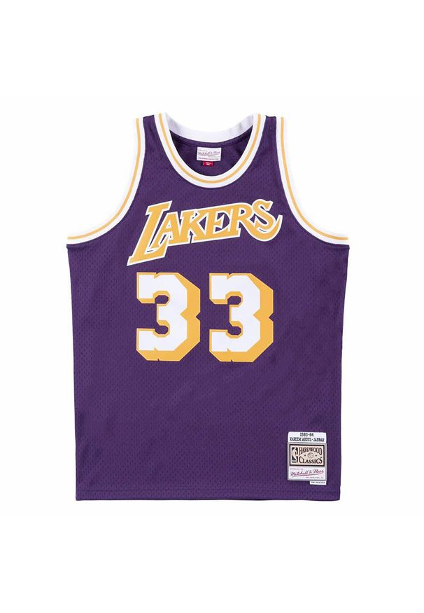 Mitchell & Ness - Koszulka Nba Los Angeles Lakers Kareem Abdul-Jabbar. Kolor: wielokolorowy, fioletowy, żółty. Sport: koszykówka