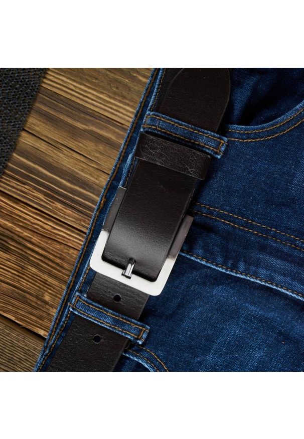 Pasek skórzany 100 CM PAOLO PERUZZI 04Z01100 czarny. Kolor: czarny. Materiał: skóra. Styl: casual, vintage, klasyczny