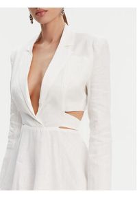 BARDOT Sukienka letnia 59860DB Biały Regular Fit. Kolor: biały. Materiał: len. Sezon: lato