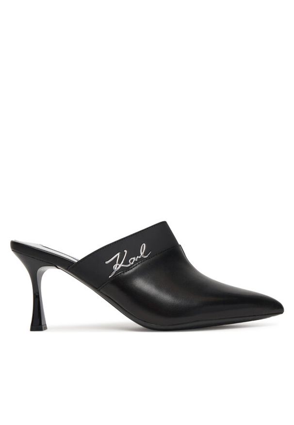 Karl Lagerfeld - KARL LAGERFELD Klapki Sienna KL32701 Czarny. Kolor: czarny. Materiał: skóra