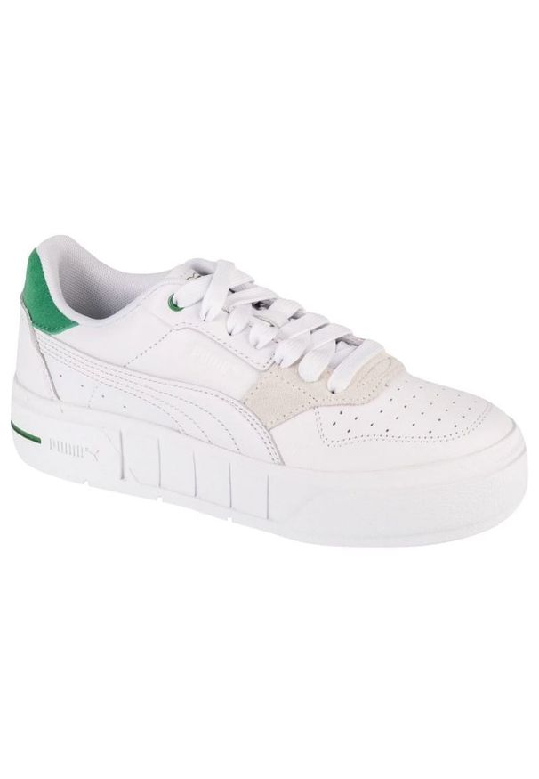 Buty Puma Cali Court Match M 393094-01 białe. Okazja: na co dzień. Zapięcie: sznurówki. Kolor: biały. Materiał: materiał, skóra, guma