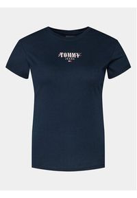 Tommy Jeans T-Shirt Essential DW0DW17839 Granatowy Slim Fit. Kolor: niebieski. Materiał: bawełna #4
