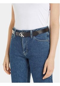 Calvin Klein Jeans Pasek Damski Round Mono Pl Rev Lthr Belt 30Mm K60K611489 Czarny. Kolor: czarny. Materiał: skóra