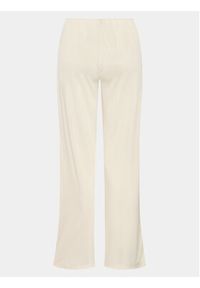 Gina Tricot Spodnie materiałowe Wide slit trousers 19421 Beżowy Regular Fit. Kolor: beżowy. Materiał: syntetyk