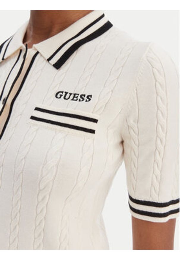 Guess Kardigan V6RR02 Z4652 Écru Regular Fit. Kolor: kremowy. Materiał: syntetyk
