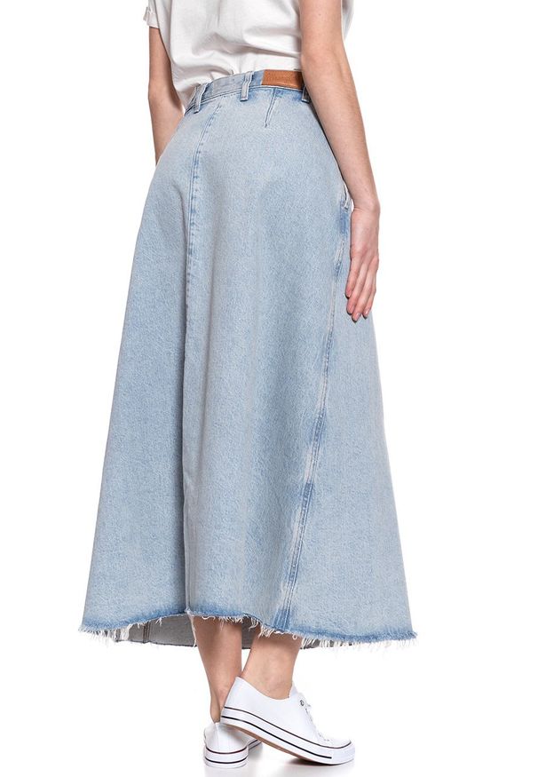 Wrangler - SPÓDNICA JEANSOWA WRANGLER LONG SKIRT WINTER BLEACH W263WJ10B 112128021. Materiał: jeans