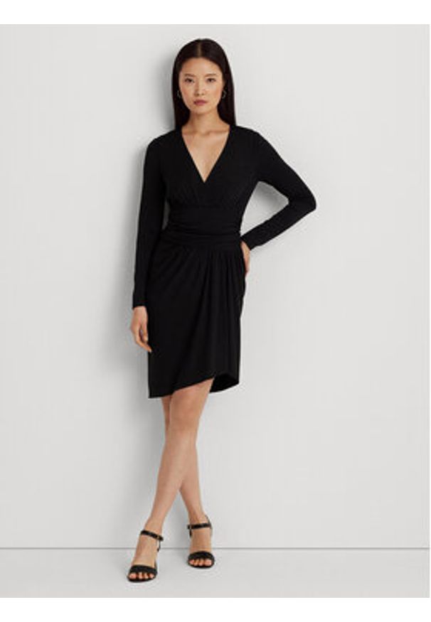 Lauren Ralph Lauren Sukienka codzienna 250918987001 Czarny Regular Fit. Okazja: na co dzień. Kolor: czarny. Materiał: syntetyk. Typ sukienki: proste. Styl: casual