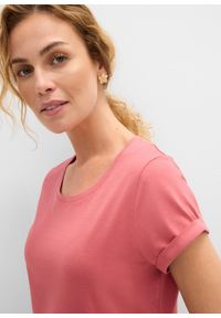 bonprix - Sukienka dresowa z czystej bawełny organicznej. Kolor: różowy. Materiał: bawełna, dresówka #3