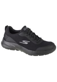 skechers - Buty do chodzenia męskie, Skechers Go Walk 6 - Bold Knight. Kolor: czarny. Sport: turystyka piesza #1