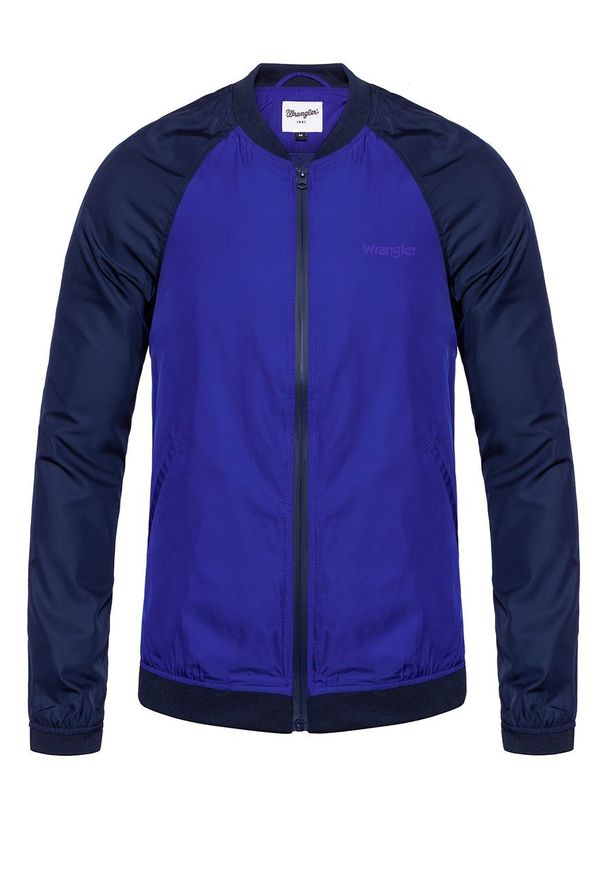 Wrangler - KURTKA WRANGLER BOMBER SURF BLUE W4745XC6U. Kolor: niebieski