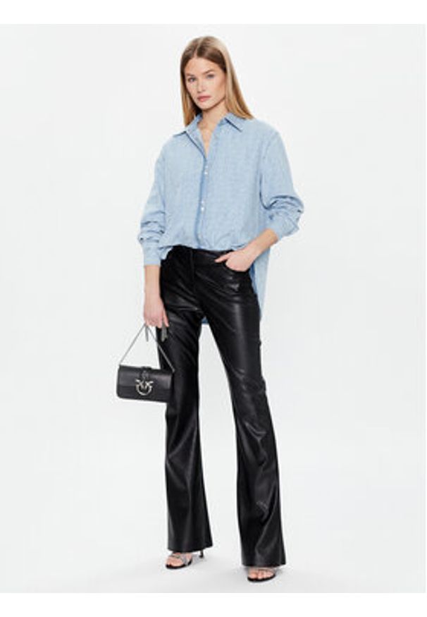 Pinko Koszula jeansowa 100816 A0FO Niebieski Regular Fit. Kolor: niebieski. Materiał: bawełna
