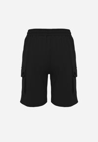 Born2be - Czarne Szorty z Bawełną w Stylu Safari z Kieszeniami Cargo Sabririla. Okazja: na co dzień. Kolor: czarny. Materiał: bawełna. Długość: długie. Sezon: lato. Styl: casual #6