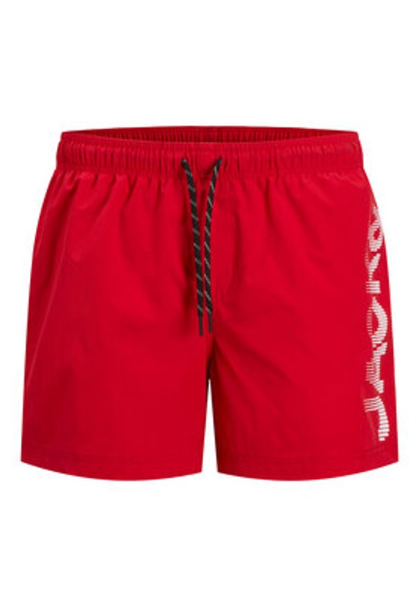 Jack & Jones Szorty kąpielowe Maui 12275129 Czerwony Regular Fit. Kolor: czerwony. Materiał: syntetyk