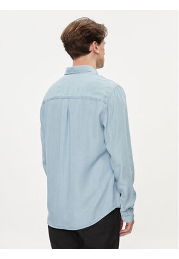 Pepe Jeans Koszula Petri PM308513 Błękitny Regular Fit. Kolor: niebieski. Materiał: wiskoza