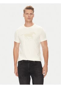 Mustang T-Shirt Austin 1016483 Beżowy Regular Fit. Kolor: beżowy. Materiał: bawełna