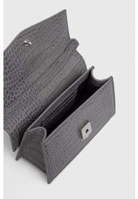 Patrizia Pepe torebka skórzana kolor szary. Kolor: szary. Materiał: skórzane #3