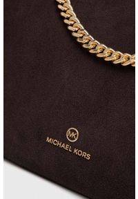 MICHAEL Michael Kors torebka zamszowa kolor brązowy. Kolor: brązowy. Materiał: zamszowe. Rodzaj torebki: na ramię #3