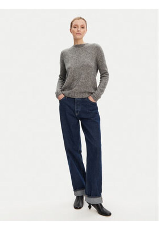 Weekend Max Mara Sweter Ghiacci 2525366151 Szary Regular Fit. Kolor: szary. Materiał: wełna
