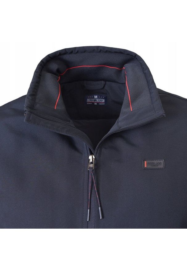 Ocieplona Zimowa Kurtka z Wysokim Kołnierzem - Pako Jeans - Granatowa. Kolor: niebieski. Materiał: tkanina, poliester. Sezon: zima